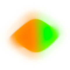 Abstract Fluid S-Shaped Gradient With Green And Orange Colors