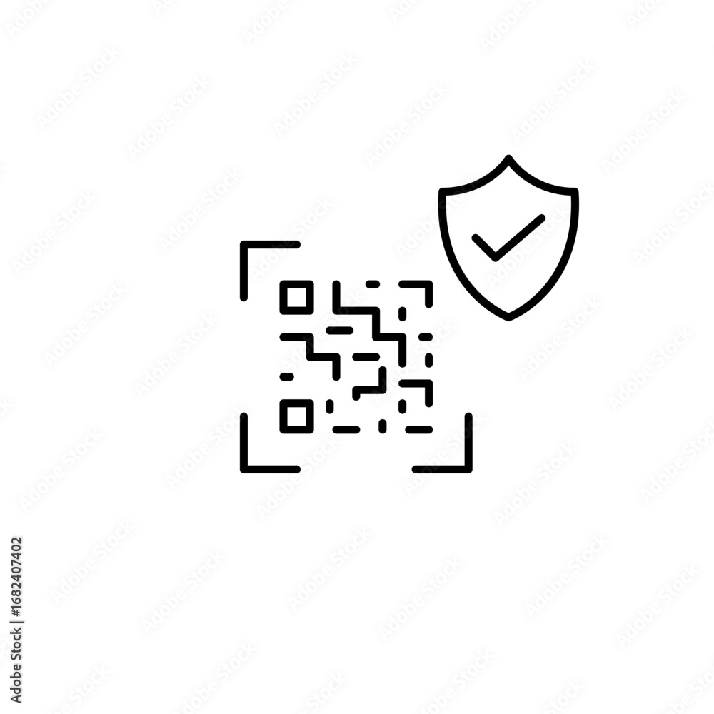 Poster verified qr scan, trusted code authentication, secure scanning process, approved digital access. sca