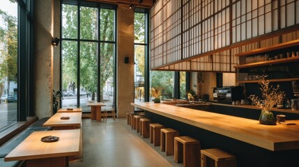 おしゃれな日本料理屋さんの店内