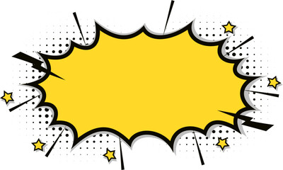 Halftone Comic Explosion with Stars, Comic Explosion © Nabata Art