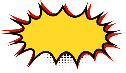 Comic Explosion with Halftone for Retro Design, Comic Explosion