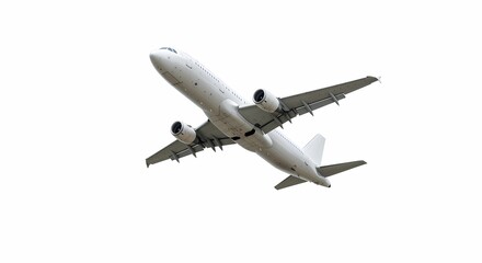 Obraz premium Airplane in Flight A View from Below