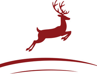 Vector illustration of a red reindeer © Masud