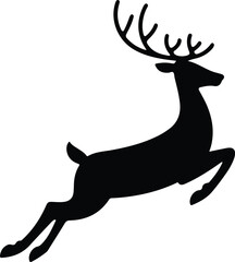 Vector illustration of a red reindeer