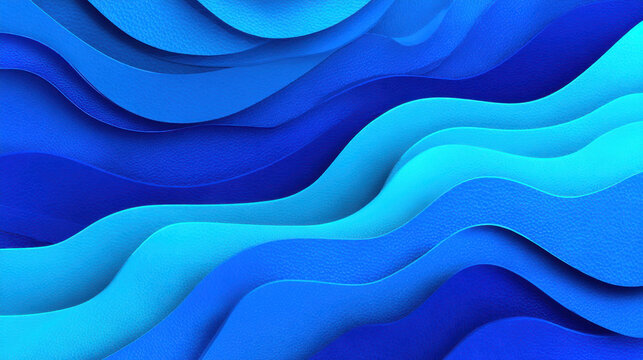 Wavy blue patterns create soothing and dynamic visual effect, showcasing various shades of blue and texture
