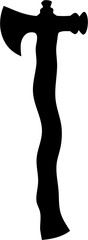 Axe Silhouette Vector | Lumberjack Tool Outline Clipart SVG