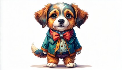 Cute Dog Digital Art Portrait