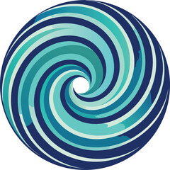 Fototapeta premium Wave crest spiraling concentric arcs