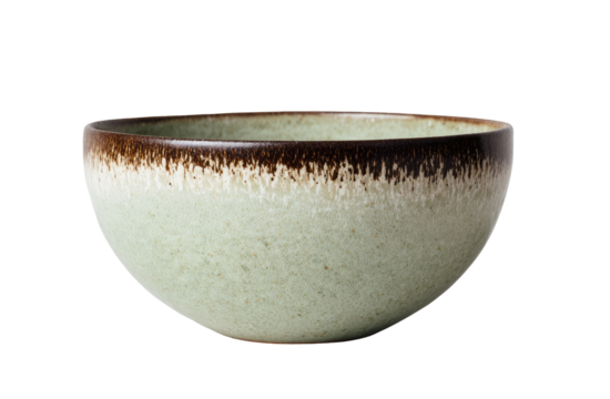 Round ceramic bowl with ombre effect