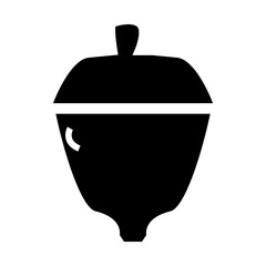 oak fruit vegetable glyph icon illustration vector