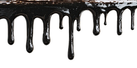 Dripping dark viscous substance