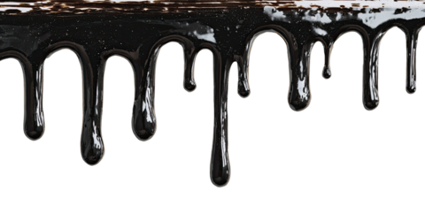Dripping dark viscous substance
