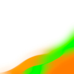 Abstract Vibrant Green And Orange Gradient Waves