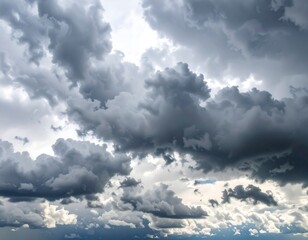 Obraz premium Dramatic, grey cloudscape filling the frame