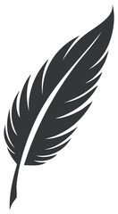 Fototapeta premium Ink feather design isolated on white background