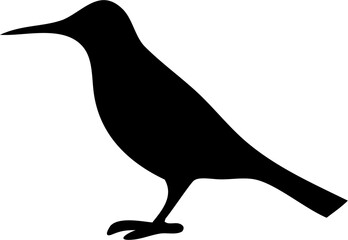 Bird Silhouette Vector | Flying Animal Outline Clipart SVG