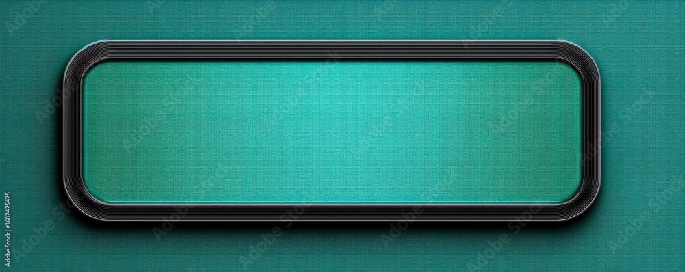 Poster minimalist rectangle with dark teal background and black border design
