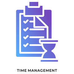 Time Management Gradient Glyph Icon