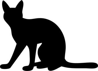 Caracal Silhouette Vector | Wild Cat Animal Outline Clipart SVG