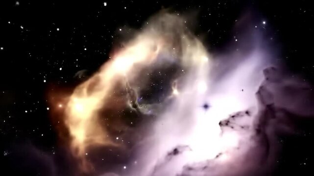 Cosmic nebula explosion in deep space seamless looping 4k video background