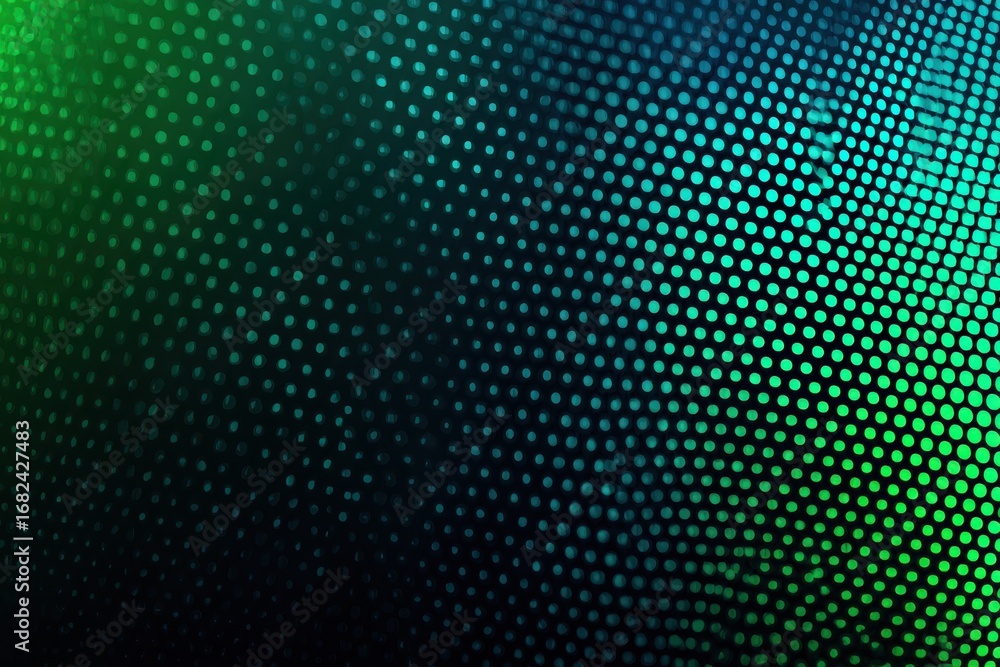 Poster abstract green and blue gradient with dot pattern digital texture