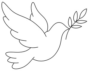 dove line art