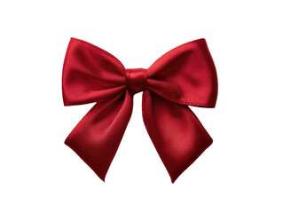 Fototapeta premium Close-up of a vibrant red satin bow