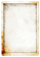 Aged, blank rectangular frame