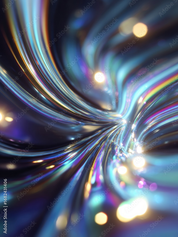 Aufkleber swirling patterns of vibrant color and light create a mesmerizing abstract effect in a close-up view