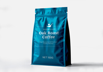 Plastic Coffee Pouch Packaging Mockup