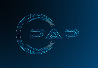 PAP low poly letter logo vector design. PAP lower poly logo design. Low poly logo.