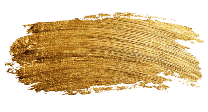 Gold paint brushstroke, textured, abstract