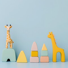 Whimsical plush giraffe toy with soft fabric colorful design and charming animal features perfect for kids nursery decor and playful gift ideas