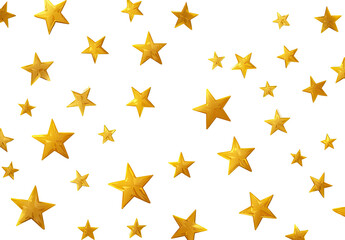 Gold stars scattered on a black background