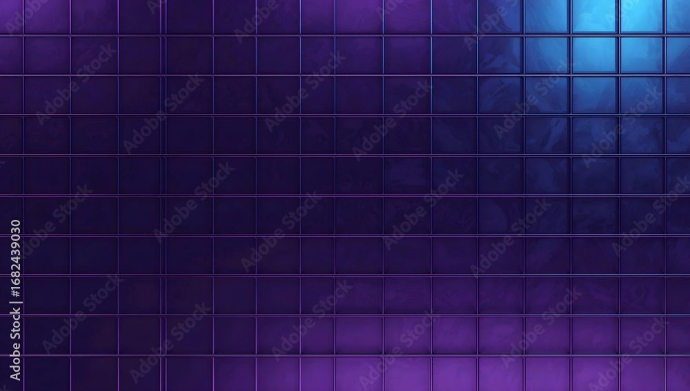 Poster abstract technology pattern of blue and green lines over a textured geometric grid