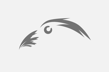 bird head silhouette minimalist logo