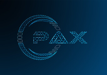 PAX low poly letter logo vector design. PAX lower poly logo design. Low poly logo.