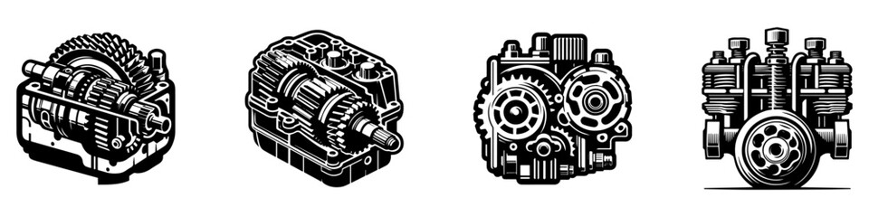 Obraz premium Modern Minimalist Transmission House Icon, Flat Silhouette of a Power Station Building Vector for Energy Illustration Design
