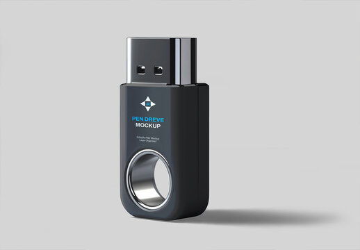 USB Pen Drive Flash Mockup Template