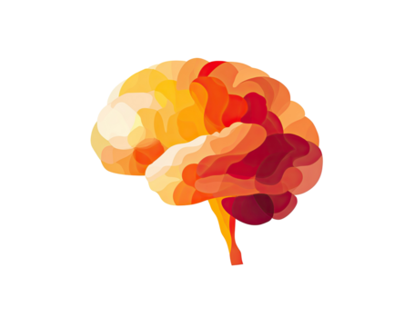 Colorful stylized brain graphic