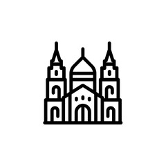 Gothic Church Building Cathedral Icon