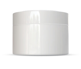 White Cosmetic Cream Jar Mockup Transparent PNG – Beauty Product Packaging