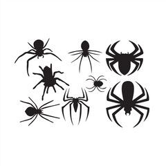vector set of spider