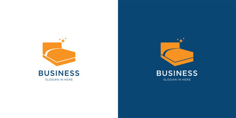 Bed room idea logo design inspiration 