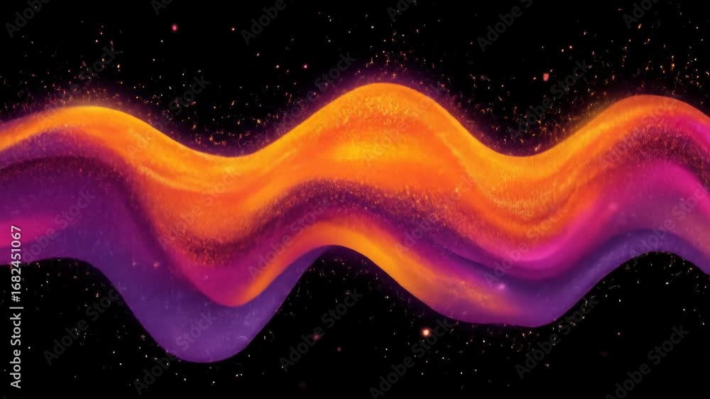 Aufkleber abstract motion background featuring dynamic waves with vibrant color gradients and glittering