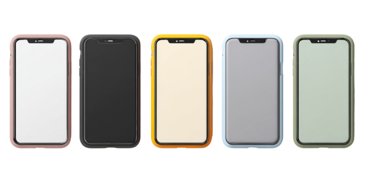 Smartphone cases in various colors (1)