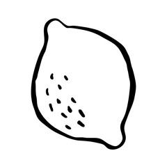 Simple Hand Drawn Lemon
