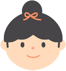 Cute Girl Character Hand Drawn Illustration