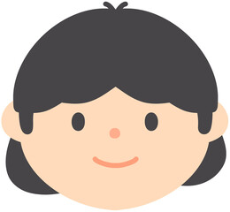 Obraz premium Cute Girl Character Hand Drawn Illustration