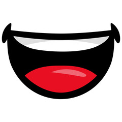 Mouth Laughing Cartoon Drawing Illustration Vector